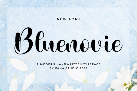 Bluenovie: The Handwritten Typeface for Elegant Web Design