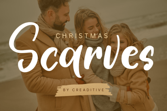 Christmas Scarves Font for Editorial Design