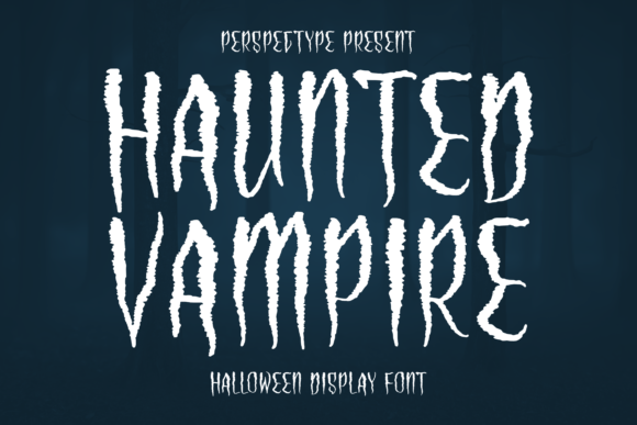 Haunted Vampire Font for Halloween Web Design
