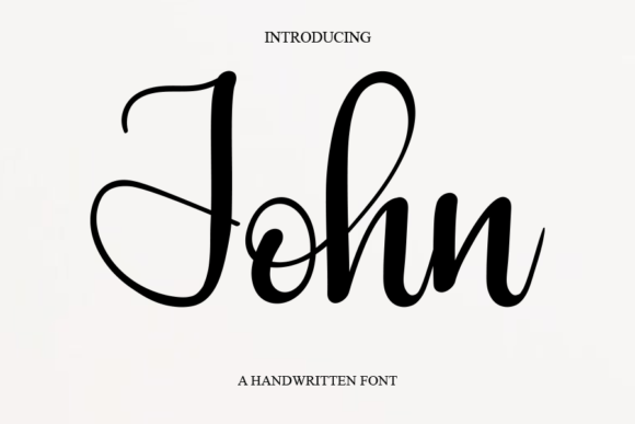 John: A Handwritten Script Font for Editorial Elegance