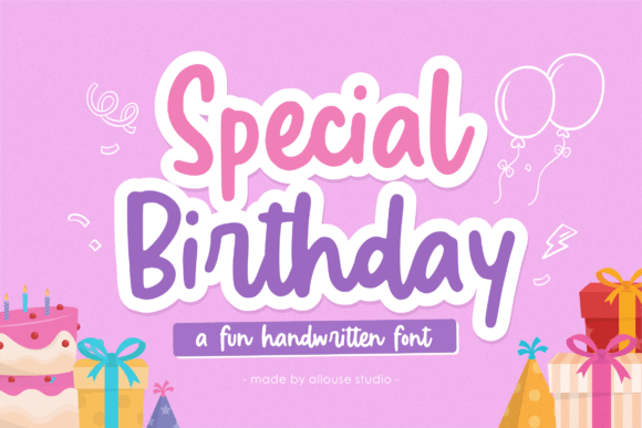 Special Birthday: A Handwritten Font for Editorial Elegance